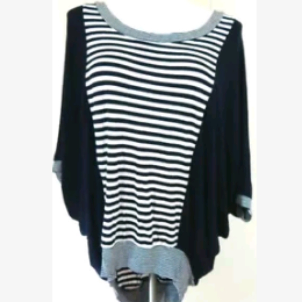 Bailey 44 Striped Dolman Sleeve Knit Top